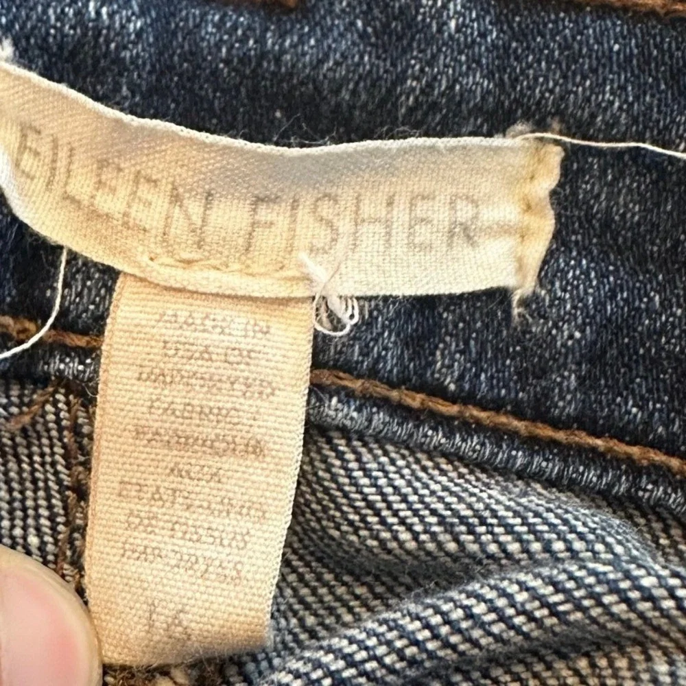 Eileen Fisher Blue Medium Wash Straight Leg Denim Jeans Women's‎ 16